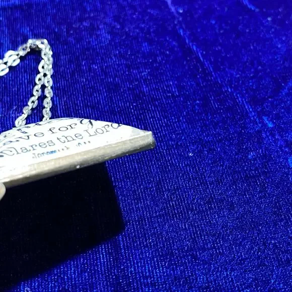 Jeremiah 29:11 Square Pendant Bible Verse Necklace Christian Jewelry - Picture 7 of 11